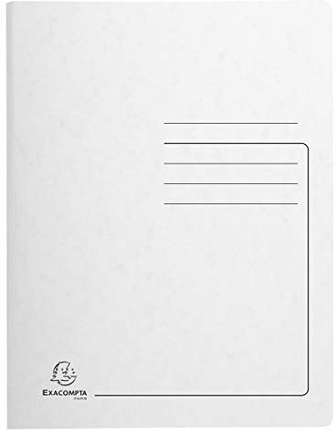 Exacompta 240226E Spiralhefter aus extra starkem Colorspan-Karton für DIN A4 24 x 32cm bedruckt bis zu 300 Blatt weiß Hefter ideal für Büro und Schule