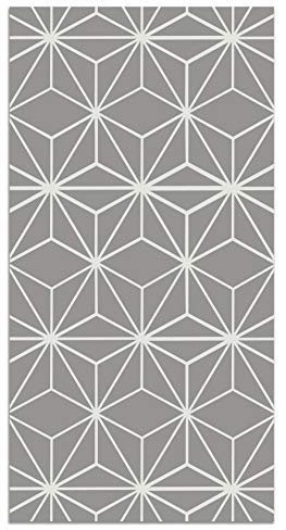 Panorama Vinylteppich - Modell Grau Sternlinien 80x300 cm - Verschiedene Größen - Deko Küche, Läufer und Outdoor