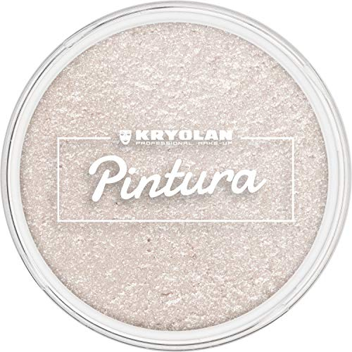 Kryolan Pintura Water Color Schminke 25ml, Farbe: Pearl White, Waschbar, Vegan, ohne Parfüm, ohne Parabene, Glutenfrei - ideal für Kinder, Party, Karneval, Fasching & Halloween