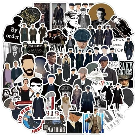 PSL 50 Stück Peaky Blinders Movie Punk Aufkleber für DIY Handy Gepäck Laptop Motorrad Telefon Wasserdicht Aufkleber