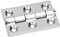 Bisagras de puerta, acero inoxidable MAGT 316 Rectangular 5 segmentos Bisagra de 6 orificios para gabinete de yate de barco Silenciador de cojinete de puerta