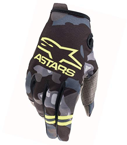 Alpinestars Unisex-Erwachsene Radar-Handschuhe, Grau Camo/Gelb Fluo Md (Mehrfarbig, Einheitsgröße