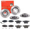 Brembo Bremsscheiben Xtra Line + Beläge Vorne + Hinten für VW Golf 7 Golf Sportsvan
