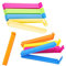 Clip di chiusura, 24 pezzi, clip di chiusura per sacchetti alimentari, mollette di chiusura, colore casuale, in plastica, clip di chiusura, per casa, cucina, ufficio, 11 cm