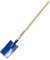 Handschaufel Mini-Schaufel aus Qualitätsstahl Stiel aus Kiefernholz Kleine Blumenkelle für Garten Spaten für Zimmerpflanzen Mini Pflanzen Werkzeug 78 cm Lang Blau