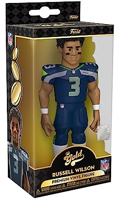 Funko Gold 5 NFL: Seahawks - Russel Russell Wilson - 1/6 Quote Für Seltene Chase-Variantease - Sammelbare Vinyl-Actionfigur - Geschenkidee Zum Geburtstag - Offizielle Handelswaren und Display