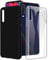 CXKJ pour Wiko View 4 Lite (6.52 Pouce) Transparente Case + Noir Coque,Housse Ultra Fin Silicone TPU Bumper Etui de Protection Antichoc、Anti-Rayures Cover,pour Wiko View 4 Lite étui éléphone
