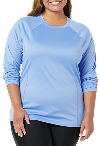 Amazon Essentials Damen Rash Guard Langarm, Hellblau, 40