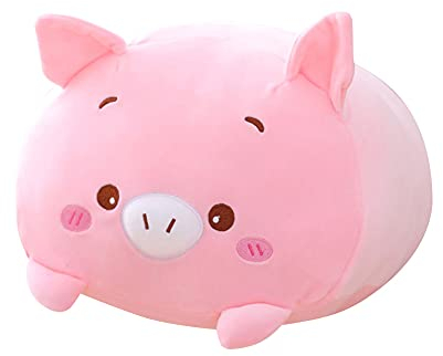 BYNYXI 20cm Cartoon Schwein Plüschtier Kissen, Weiche Stofftier Flauschiges Tierkissen Plüsch Kawaii Plüschtier Geschenke für Kinder Geburtstag