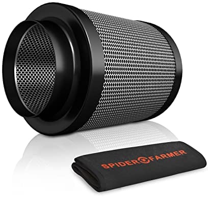 SPIDER FARMER 6 Inch Carbon Filter for Grow Tent, Air Carbon Filter with Premium Australia Virgin Charcoal for Grow Tent Fan, Grow Tents, Air Filtration, Hydroponics
