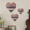 Holzherz deko wohnzimmer, (3 Stücke) Herz wand zimmer deko kinderzimmer wohnzimmer modern wanddeko schlafzimmer boho deko schlafzimmer mädchen teenager deko aesthetic room decor Plakette (Braun)