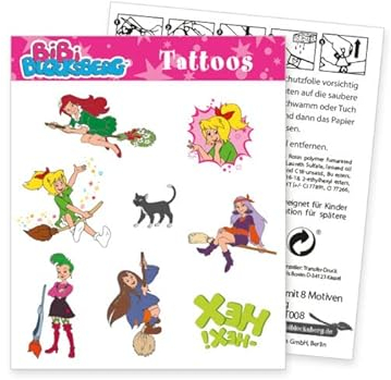 NEU Tattoos Bibi Blocksberg, 8 Stück