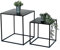 DanDiBo Couchtisch Schwarz Metall 2er Set Beistelltisch Wohnzimmer 96252 Tisch Beistelltisch 52 cm und 42 cm Sofatisch Küchentisch Modern