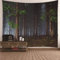 ANAZOZ Wandteppich 260x240, Wandbehang Wald Natur Baum Nebel Wandbehang Schlafzimmer Wohnzimmer Dekoration