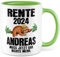 Tasse Personalisiert Rente 2025 Name muss jetzt garnichts mehr Geschenkidee Ruhestand Pensionierung Renteneintritt Rentner Rentnerin Geschenk zur Rente Rentnergeschenk
