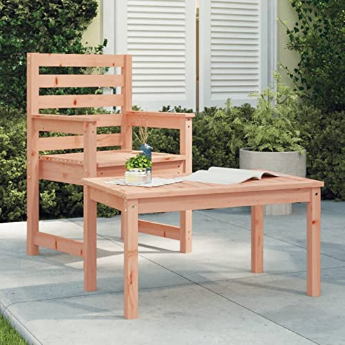 JUNZAI Gartentisch, Buffettisch, Garten Esstisch, Multifunktionstisch, Terrassentisch, Picknicktisch, Spieltisch, Flohmarkttisch, 82,5x50,5x45 cm Massivholz Douglasie