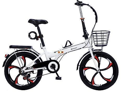 BINTING Faltbares Fahrrad 20/22 Zoll Klapprad Faltrad Klappfahrrad 7 Gang Camping Kohlenstoffstahl Höhenverstellbar Faltrad mit 7 Gang Schalthebel,20in