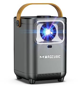 Mini Beamer Unterstützung 4K Full HD 1080P Beamer Bluetooth 5.0 mit WiFi Tragbarer Projektor 260 ANSI 8000 Lumens 200'' Display Projector heimkino Kompatibel mit Handy/Laptop/Fire Stick/TV Box, usb2.0