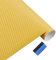 NewL Rotolo di pellicola adesiva 3D in vinile in fibra di carbonio, con rilascio dell'aria, senza bolle, con strumenti per l'installazione (giallo, 30 cm x 150 cm)