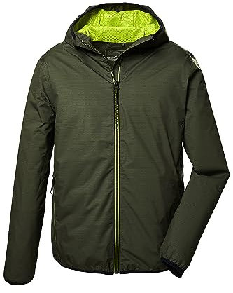 killtec Herren Kos 258 Mn Jckt Funktionsjacke Mit Kapuze, Outdoorjacke Packbar, Grün/anthrazit, 4XL EU