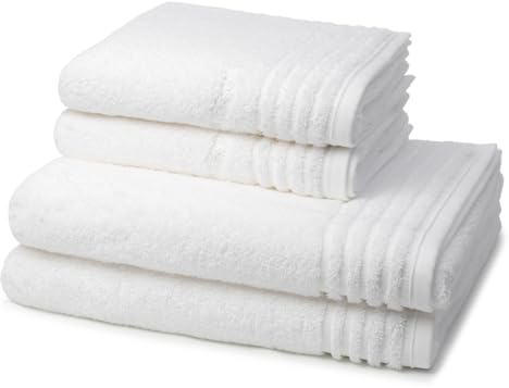 Vossen - 4 teiliges Frottier-Set - Vienna Style Supersoft (2 X Handtuch 2 X Duschtuch im Set) - 620 g/m2 - Baumwolle - Frottee - saugstark - weich und flauschig - Weiß