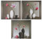 UTMACH 3 Stück 3D Wandaufkleber Vase Wandtattoo für Wohnzimmer Vasen Wandsticker für Wohnzimmer Wandbilder Pflanze mit Vase Vasen mit Blumen Wandtattoo für Schlafzimmer Büro Küche Wanddeko