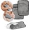 Lambswool Fleece Electric Rechargeable Hot Water Bottle | Bed Hand Warmer Massaging Heat Pad |Auto-Shut Off Function Over-Heat Protection & No Refill | Soft & Cosy Heated Water Bag | Natural Grey