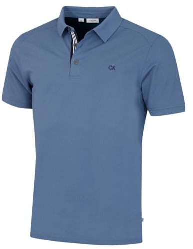 Calvin Klein Mens Campus Sport Golf Polo Shirt - Denim Blue Sport - XXXXXL