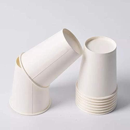 Generico 50 300 500 1000 bicchieri di carta ecofriendly bianchi marroni da 240 ml Cartoncino USA e GETTA Bevande Fredde e Calde Compleanni Feste riciclabili (50 pezzi bianchi)