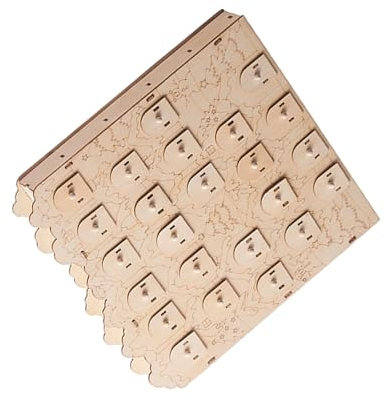 Festlicher Schreibtisch-Ornament aus Holz, Countdown bis 24-Tage-Kalender