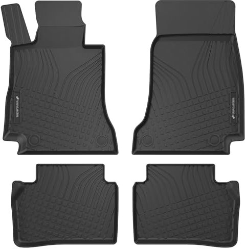 WALSER Premium Fussmatten Auto für Mercedes-Benz E-Klasse 2016-2023, E-Klasse T-Model/All-Terrain (S213) 2016-2023, 100% passgenaue Gummimatten Auto - Made in EU, robuste Fußmatten Auto