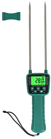 Medidor de Humedad de Heno Portátil, Probador de Humedad de Heno con Sonda, Medidor de Fibra Digital, Rango de Medidor de Humedad 10% - 40% para Paja, Forraje, Hierba, Alfalfa