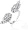 GleaMora Verlobung Engel Flügel Silber Ring Eheringe für Frauen Party Jubiläum Schmuck Elegant Trendy Einzigartige Ringe