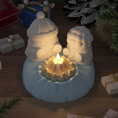 Silikonformen Gießformen Weihnachten, 3D Schneemann Silikonform Weihnachten Kerzenformen zum Gießen, Gießformen Silikon Weihnachten, Silikon Gießform Giessformen, DIY Weihnachten Handwerk