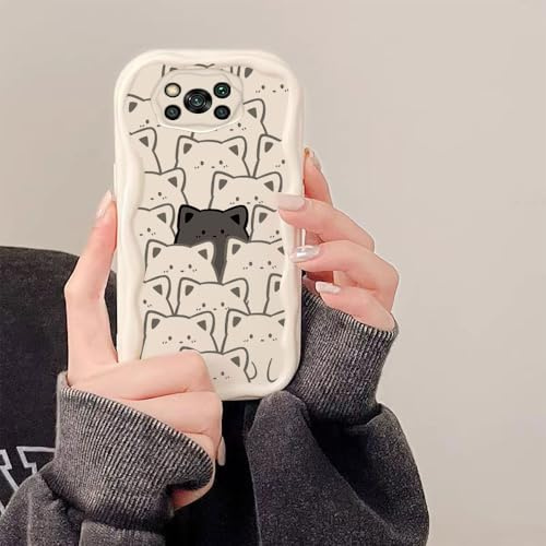 PAIXIKYZ Compatible con Xiaomi Poco X3 NFC/Poco X3 Pro | Funda Silicona Suave con Diseño Ondas Cremosas Suaves