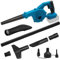 LIROPAU Akku-Laubbläser Kompatibel mit Makita 18V Akku, Laubblasen und Staubsaugen 2-in-1-Funktion mit Staubbeutel für Terrassen Rasenpflege Laubblasen (ohne Akkus und Ladegerät)