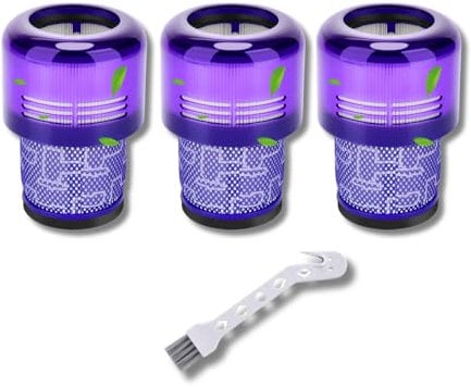 SOS Accessoire Filtre de Remplacement HEPA pour Dyson | Brosse nettoyante | Accessoire Compatible avec Aspirateurs Dyson V11 | V15 | Lavable et Réutilisable | SOS AC