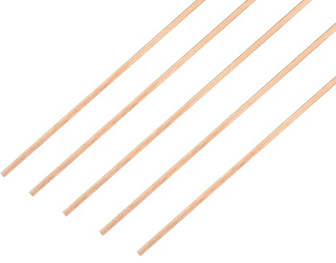 5 Stäbchen Phosphor-Kupfer-Lötstäbe BCuP-2 Niedertemperatur, selbstfließende Schweißstäbe für Kupferrohre, Klimaanlage, Kühlschränke, Rohre, Gasofen, flach, 3 x 1,3 x 400 mm