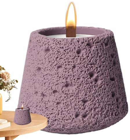 Tarros de vela mate de cemento | Tarros versátiles para hacer velas | Vasos vacíos de hormigón | Tarros de velas de vidrio | Tarros de velas decorativos | Tarros de velas de soja | Uso para mejorar la