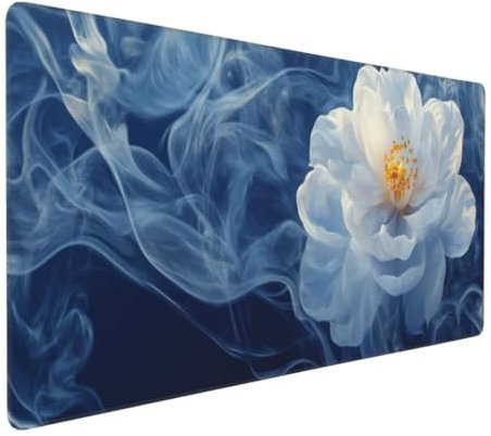 Fantasie Blume Mauspad XXL, Großes Mousepad 700x300x3mm Rutschfeste Schreibtischunterlage, Präzises und langlebiges Large Mouse pad, Improved Precision Rutschfeste Gummibasis, für Mauspad Office k-140