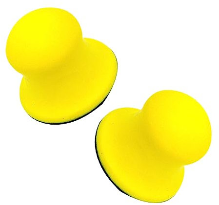 OSALADI 3-Inch PU Sanding Disc Holder Handle Yellow Polishing Pad for Hand Grinding 2pcs Set Flexible Sanding Tool for Woodworking