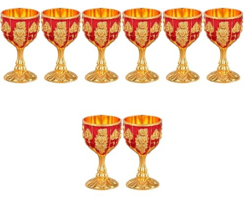 Garneck 4 Set Bicchiere Di Vino Rosso Bottiglie Cocktail Tazzine Da Espresso Tazza Da Caffè Termica Bicchieri Da Martini Tazze Bicchieri Da Vino Quadrati Vetreria Rigata Lega 2 Pezzi * 4