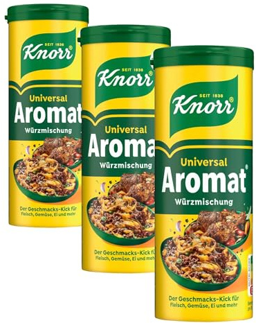 Knorr Würzmittel Aromat zum Streuen Gewürzmischung zum Verfeinern von Speisen für schnelle Gerichte 100 g (Packung mit 3)
