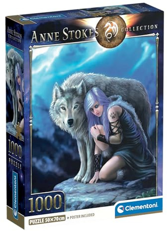 Clementoni Puzzle Anne Stokes Beschützer 1000 Teile Erwachsene - HQ Collection - 70 x 50 cm - Anspruchsvolles Puzzle 14-99 Jahre - 39958