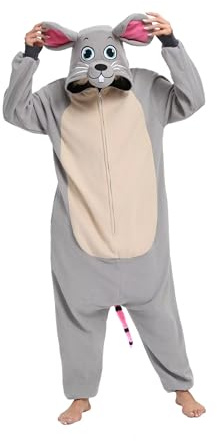 BGOKTA Halloween Animal Onesie Pajamas for Adults Costume Cosplay Homewear One Piece