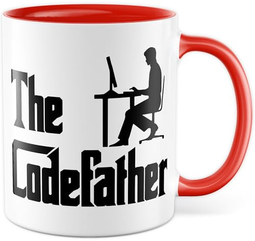 Tasse Informatiker Geschenk The Codefather, Kaffeetasse Programmierer Code Technik IT Nerd Humor Witzig, Geschenkidee Büro Kaffee Office Becher Kollege Freund Team Kaffee-Becher