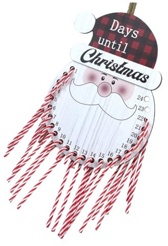 Cabilock Calendrier de Noël Décoratif à Suspendre Panneau de Comptage pour Décoration Intérieure pour Salon Chambre et Porte Entrée