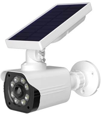 Telecamera di sicurezza finta simulata con sensori di movimento a LED per la sicurezza domestica e aziendale Telecamere solari per interni/esterni all'aperto