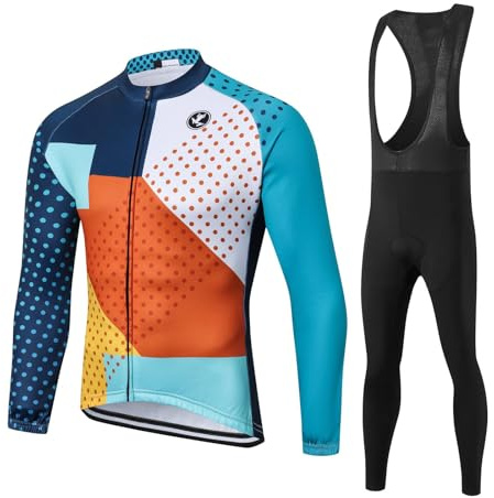 UGLY FROG Maillot Ciclismo Hombre Invierno Manga Larga Conjunto + Pantalones Bicicleta Ropa Set Térmico Transpiración Deportes al Aire Libre