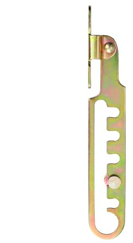 Fensterstellstange Fensterkippsicherung Fensterschere Kippschere Fensterfeststeller Zuschlagschutz Fensterriegel (1, Gelb Verzinkt mit Bohrloch)